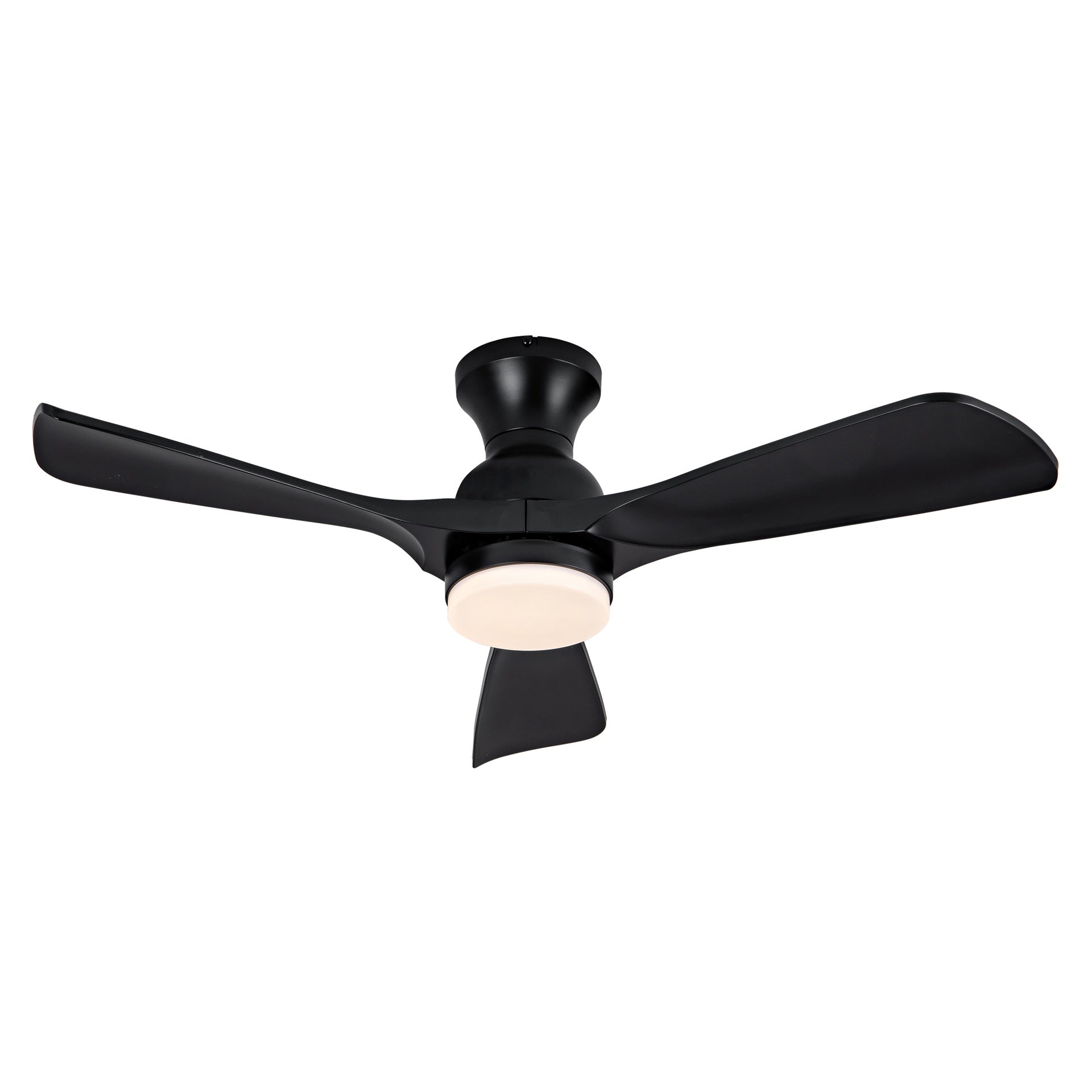 Hot sales 42 Inch Black Ceiling Fan with Lights Flush Mount Ceiling Fan with Remote Control, ABS Blades Modern Outdoor Ceiling Fans for Bedroom/Farmhouse/Patio/Indoor, Quiet DC Motor