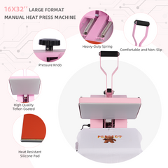 15x15 Manual Heat Press Machine With Slide-out base(Not suitable for sublimation)