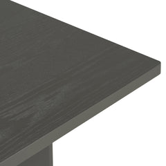 TREXM Farmhouse Wood Dining Table Set for 6 with 6 Upholstered Chairs, 60" Rectangular Dining Table with Cutout Table Legs for Dining Room, Kitchen and Living Room (Gray)