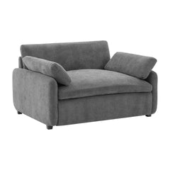 50*43" Oversized Chenille Single Sofa Chair, Wide and Deep Seat Accent Chair, Modern Upholstered Comfy Armchair, Couch Lounge with Pillows for Living Room&Apartment