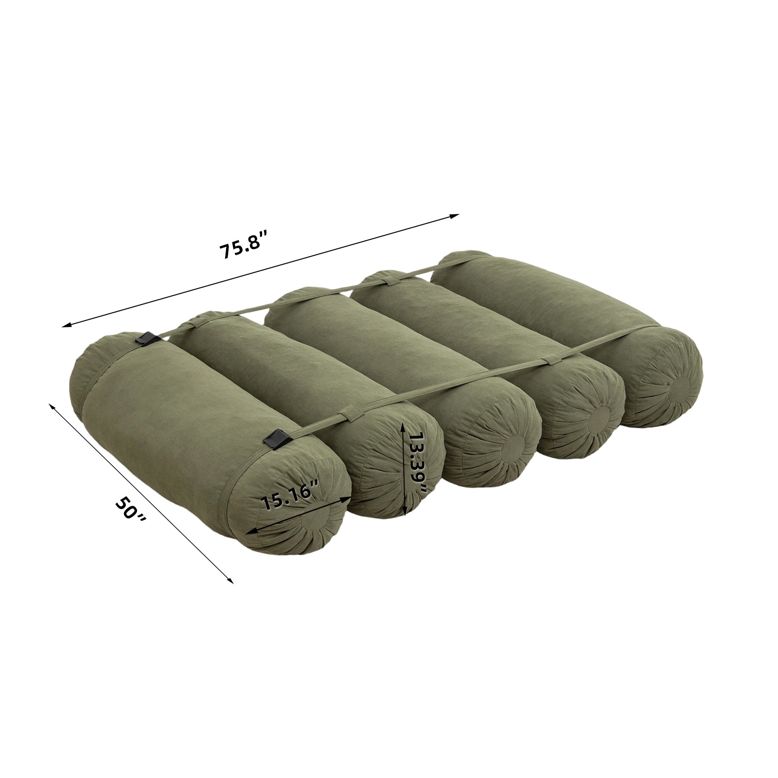 Adjustable Floor Sofa, Corduroy Lazy Sofa with Adjustable Straps for Versatile Configurations, Multi-Person Leisure Chair, Suitable for Living Room, Bedroom and More