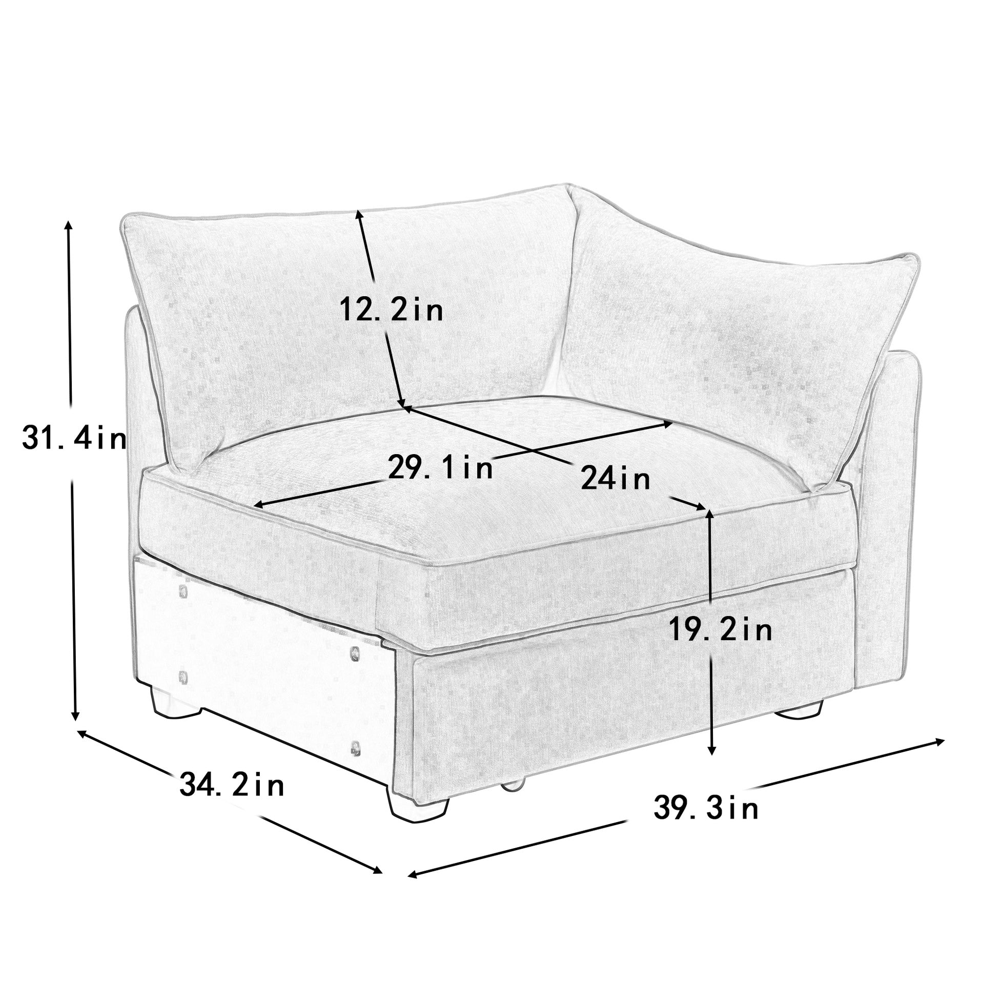 Sofa  RSF Velvet -wheat
