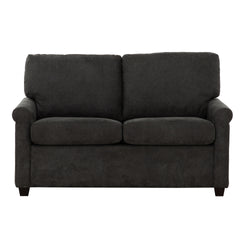 Convertible Twin Sleeper Sofa with USB Ports, Modern Upholstered Sofa Bed, Living Room 2-Seater Sofa/Loveseat, Dark Gray