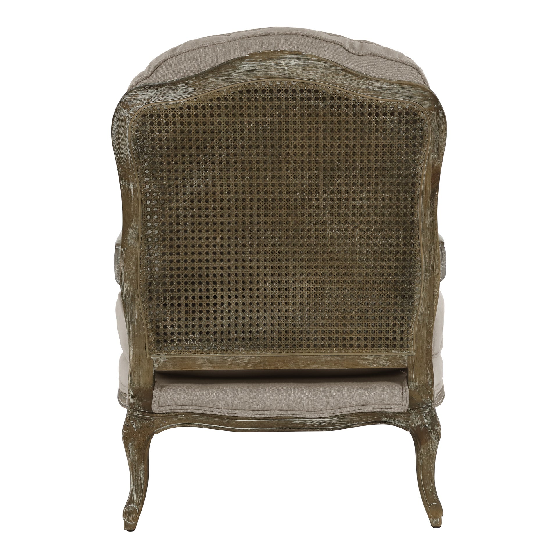 Formal Luxury Accent Chair Plush Cushion Seat and Back Carving Solid Wood Textured Fabric Upholstered Furniture 1pc