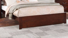 1pc California King Size Bed Two Panel Headboard Cherry Finish Bedroom Furniture