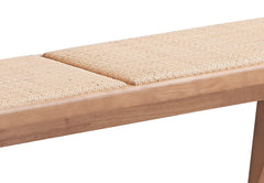 Velentina Rattan & Natural Finish Bench
