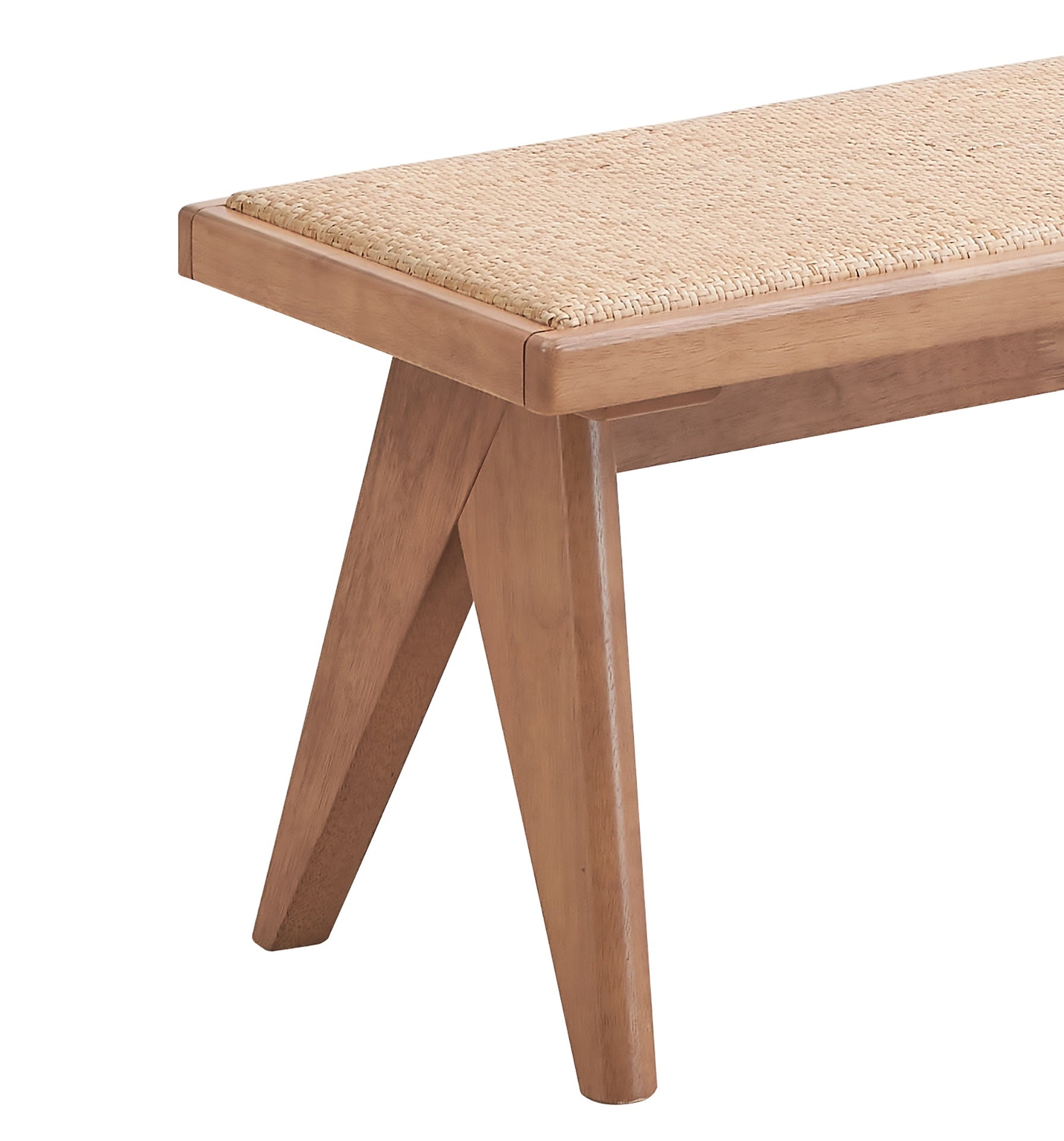 Velentina Rattan & Natural Finish Bench