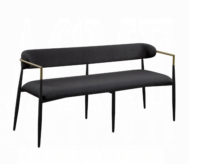 Jaramillo Black Chenille Finish Bench