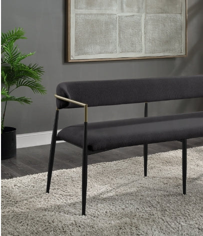 Jaramillo Black Chenille Finish Bench