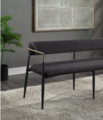Jaramillo Black Chenille Finish Bench