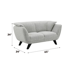 Nayeli Light Gray Boucle Loveseat