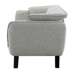 Nayeli Light Gray Boucle Loveseat
