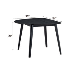 Real Black Finish Dining Table