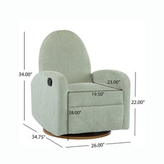 360 Swivel and Glider Recliner Chair-Light Green