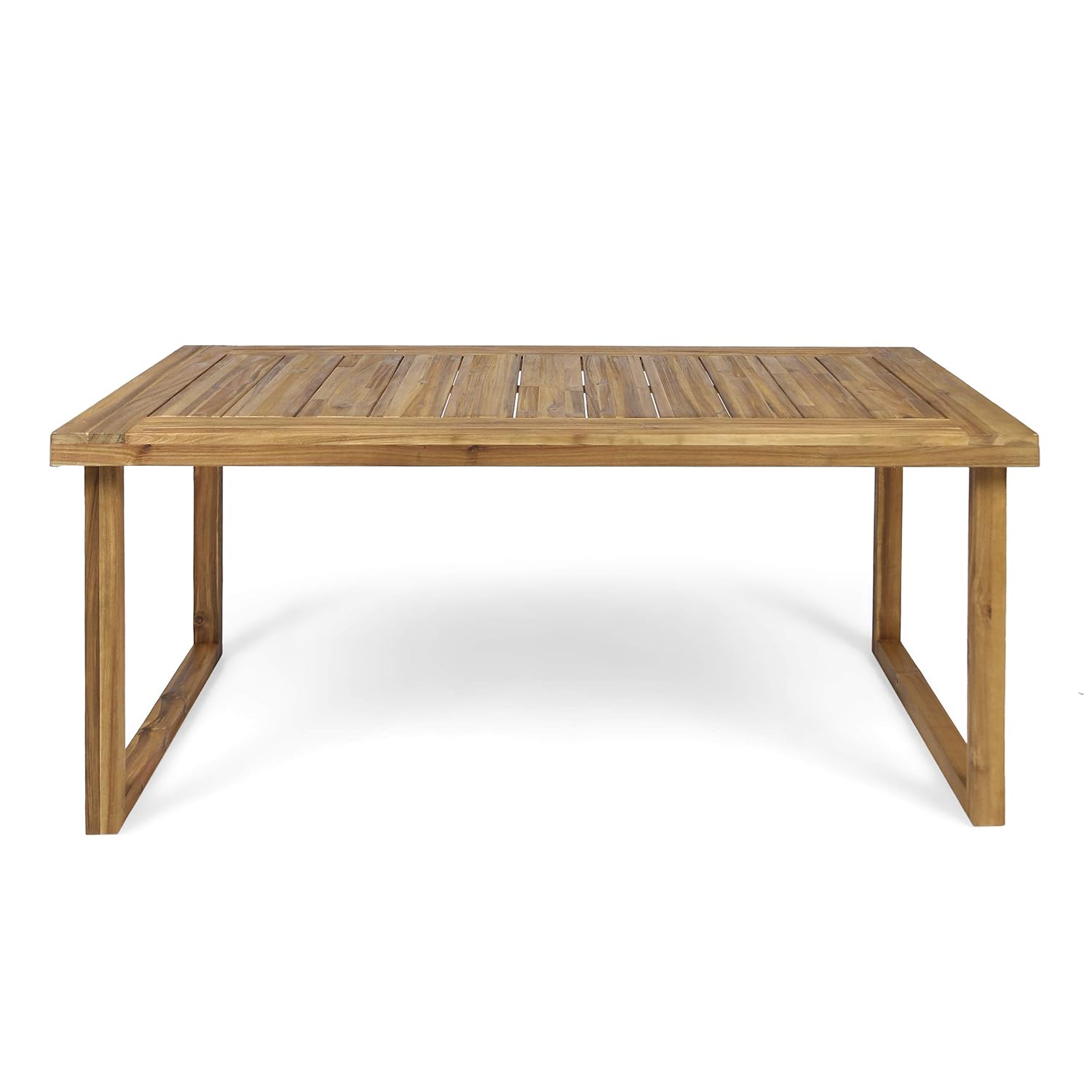 Outdoor Acacia Wood Dining Set, Sandblast Natural Finish
