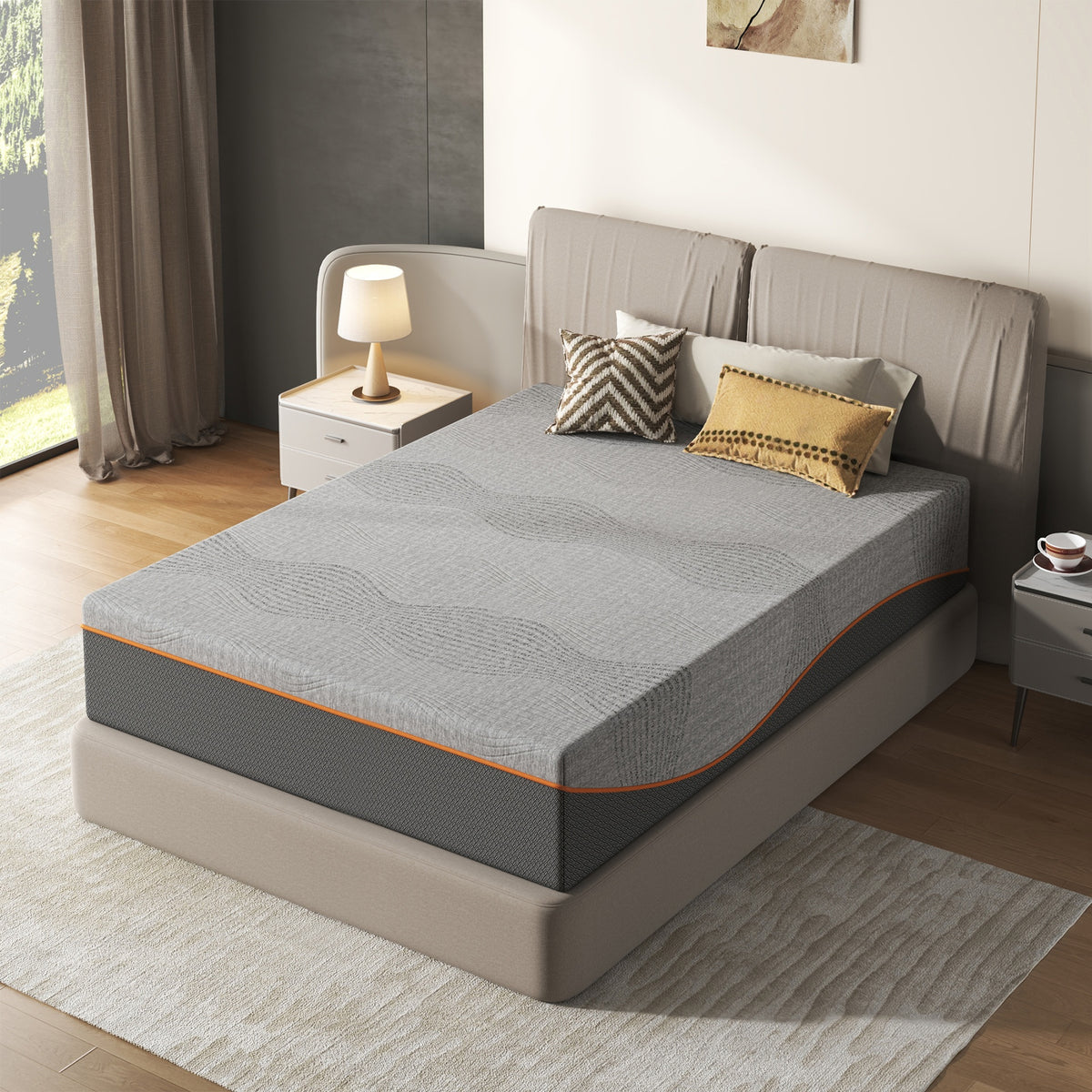 Full Size Mattress,12 Inch Memory Foam Mattress, Fiberglass Free, Medium Feel, Breathable Cooling Layers, Certified Safe Materials