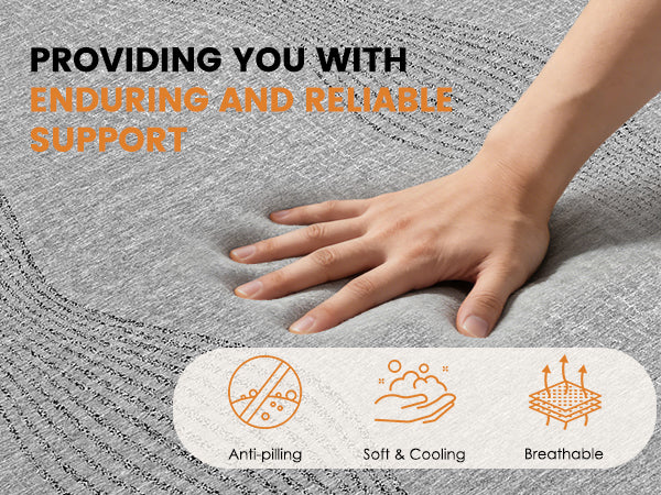 King Size Mattress,12 Inch Memory Foam Mattress, Fiberglass Free, Medium Feel, Breathable Cooling Layers, Certified Safe Materials