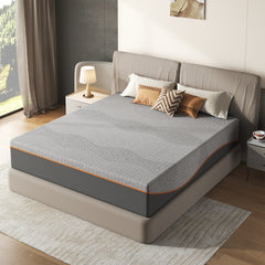 King Size Mattress,12 Inch Memory Foam Mattress, Fiberglass Free, Medium Feel, Breathable Cooling Layers, Certified Safe Materials