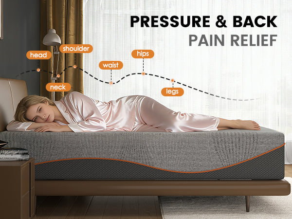Full Size Mattress,10 Inch Memory Foam Mattress, Fiberglass Free, Medium Feel, Breathable Cooling Layers, Certified Safe Materials