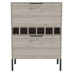 Winthrop 6-Bottle Rectangle Bar Cabinet Light Grey