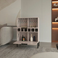 Winthrop 6-Bottle Rectangle Bar Cabinet Light Grey