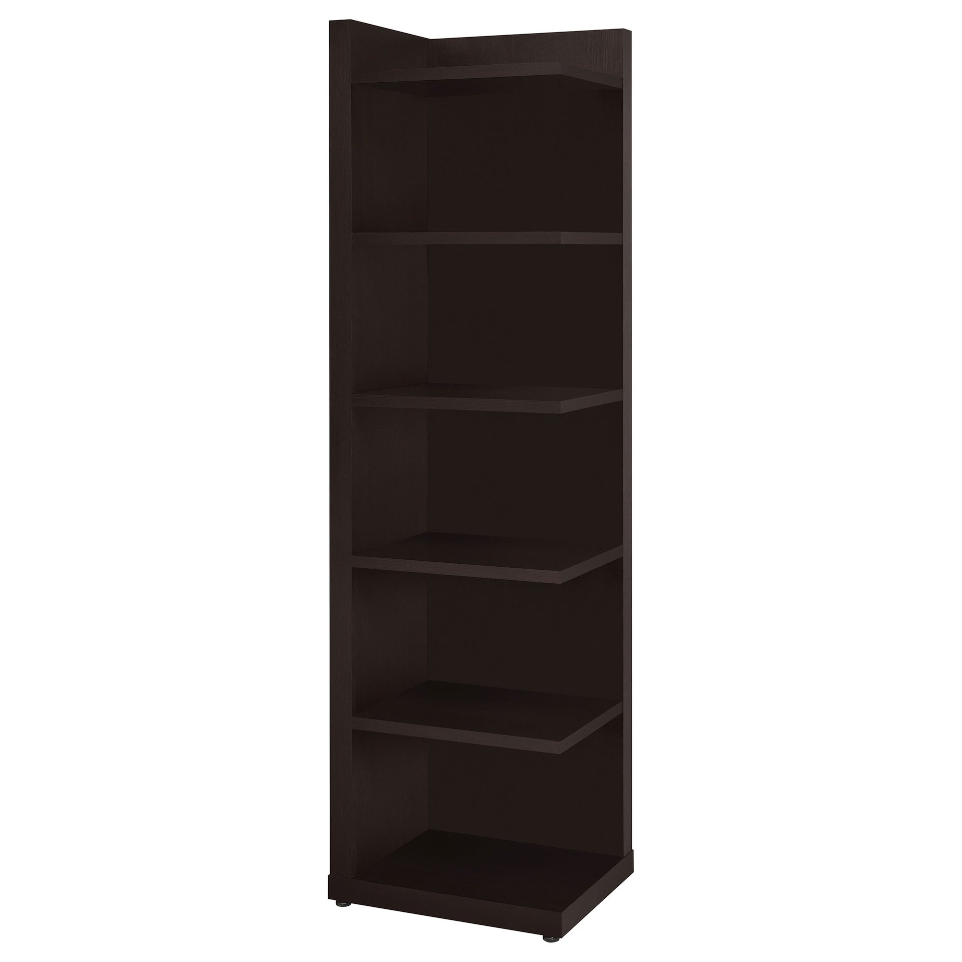 Cappuccino 6-tier Corner Bookcase