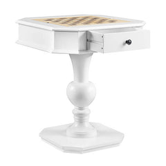 White Game Table with 2-drawer