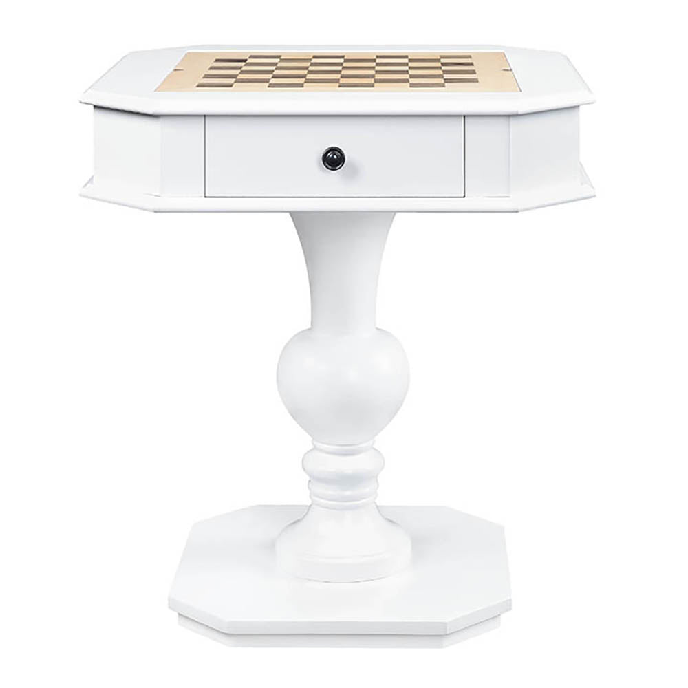 White Game Table with 2-drawer