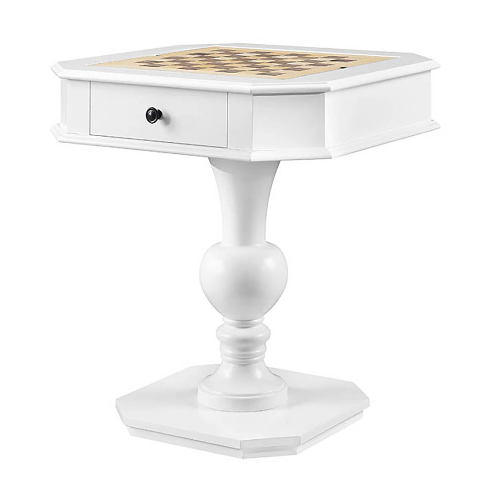 White Game Table with 2-drawer