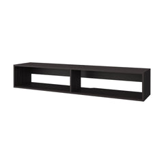 Wengue Floating Media Rack in Melamine with 2-Shelves