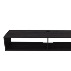 Wengue Floating Media Rack in Melamine with 2-Shelves