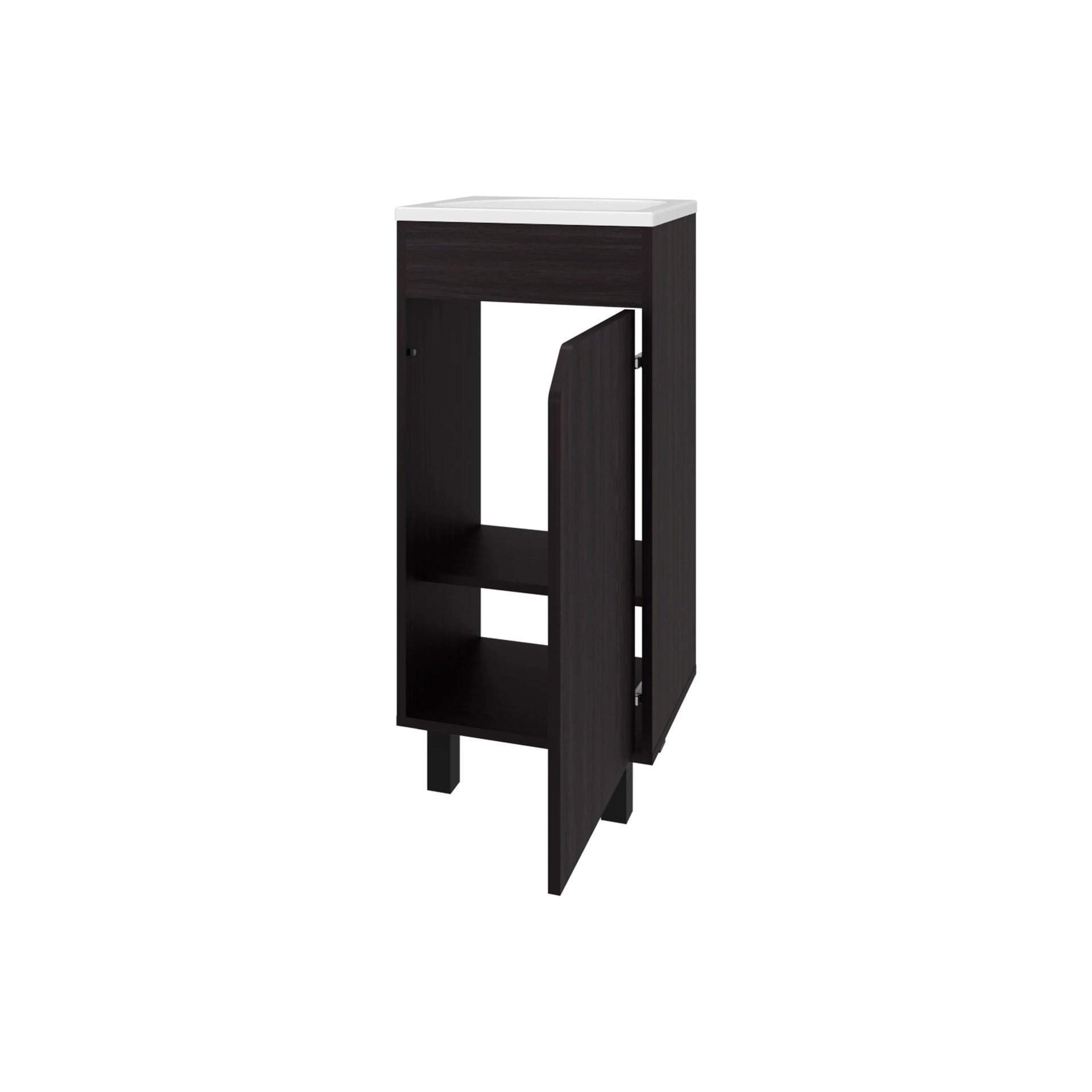 Wengue Bathroom Vanity with Integrated Sink