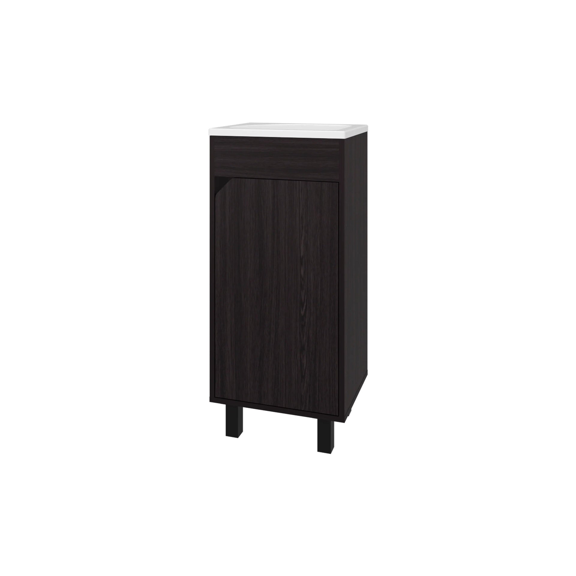 Wengue Bathroom Vanity with Integrated Sink