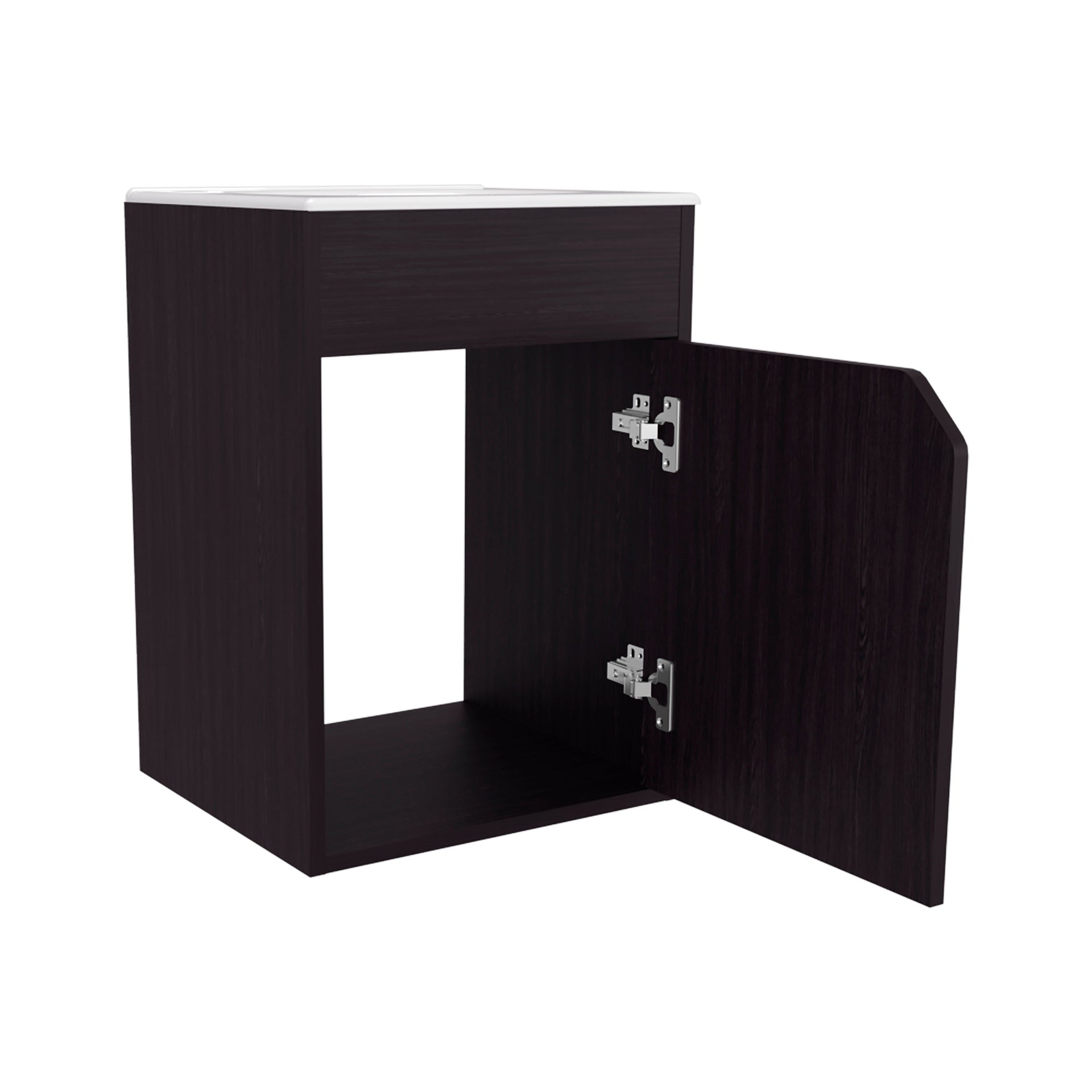 Wengue Bathroom Floating Vanity with a Door