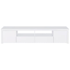 Garner White High Gloss 2-door TV Stand with Drawers