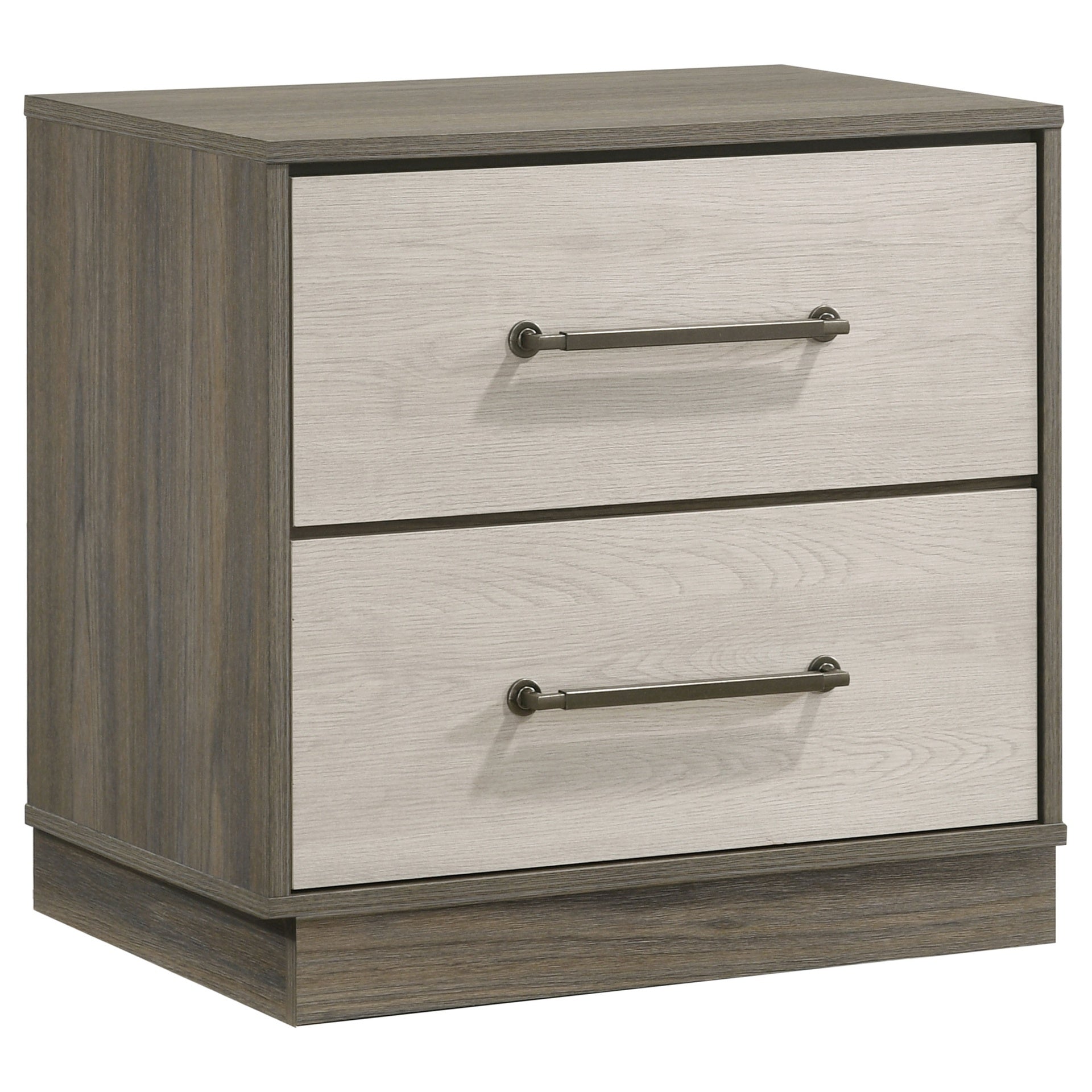 Edmondson Grey Oak 2-drawer Nightstand
