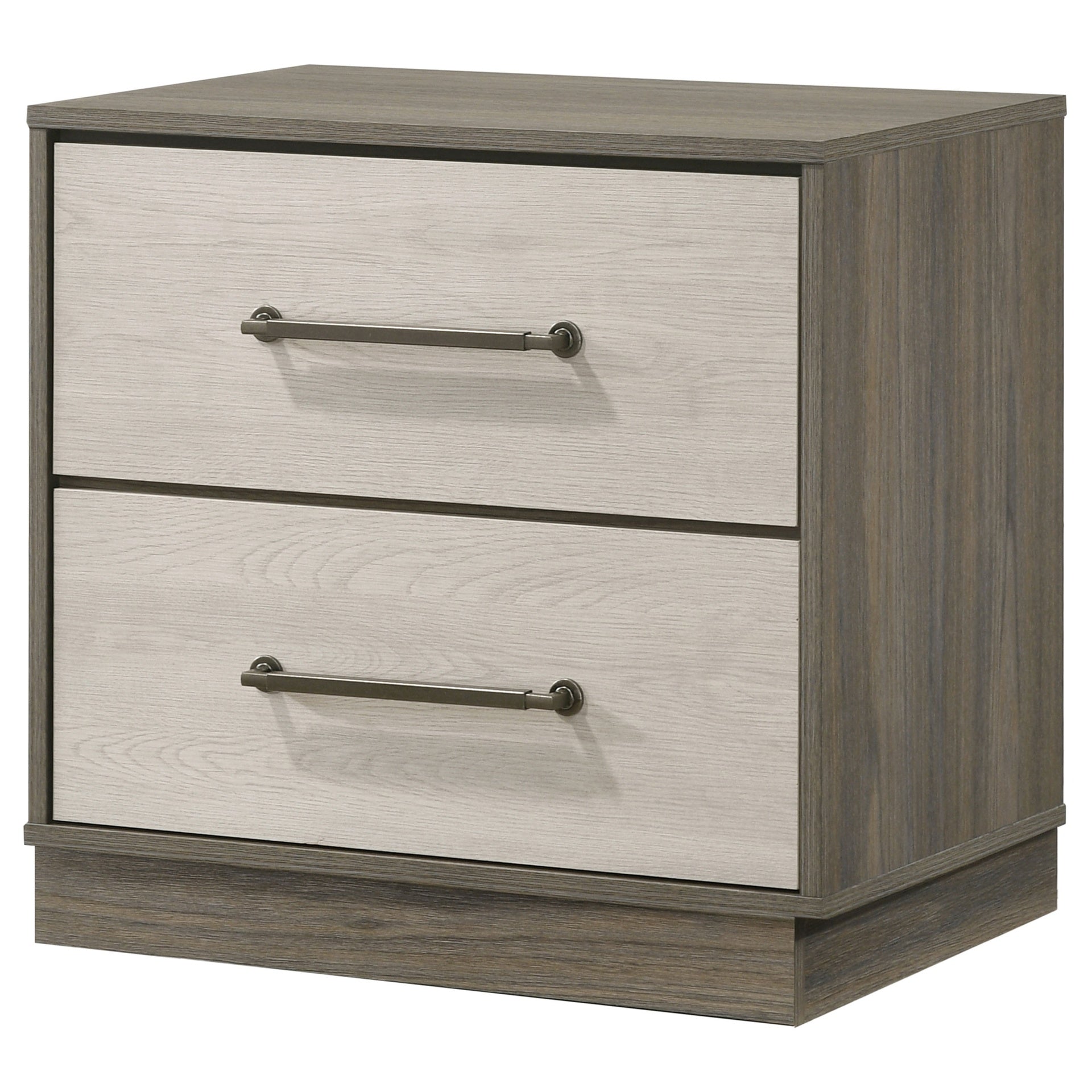 Edmondson Grey Oak 2-drawer Nightstand