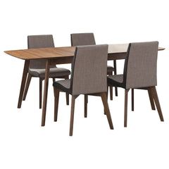 Lana Natural Walnut 5-piece Dining Set