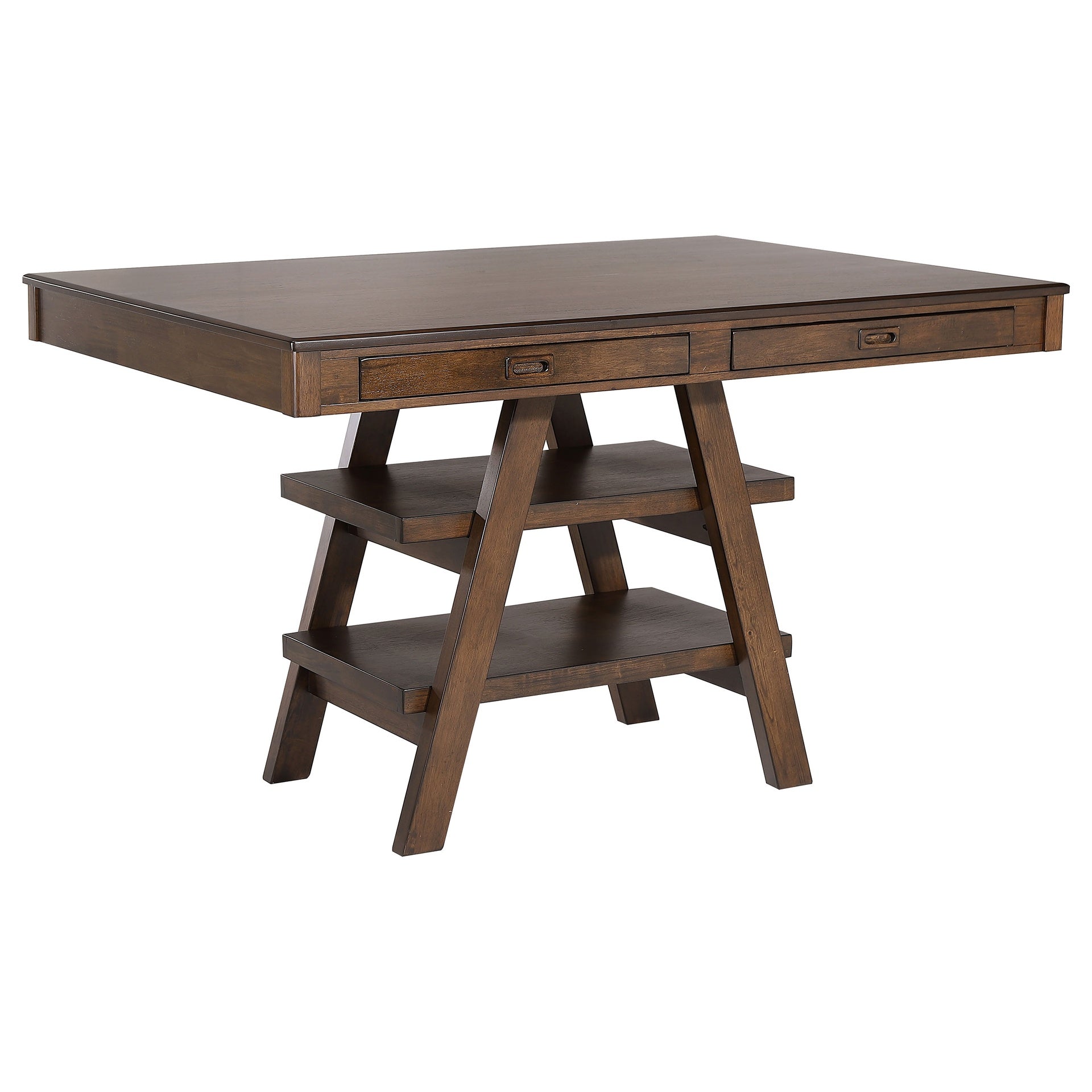 Ferrara Walnut 2-Drawer Counter Height Table