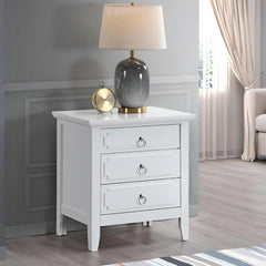 Hammond G0091-N  3 Drawer Nightstand White