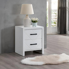 Morris G0093-N  2 Drawer Nightstand White