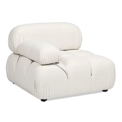 Marcel 36" Bubble Modular Modern Lounge Arm Chair, Ivory White Boucle