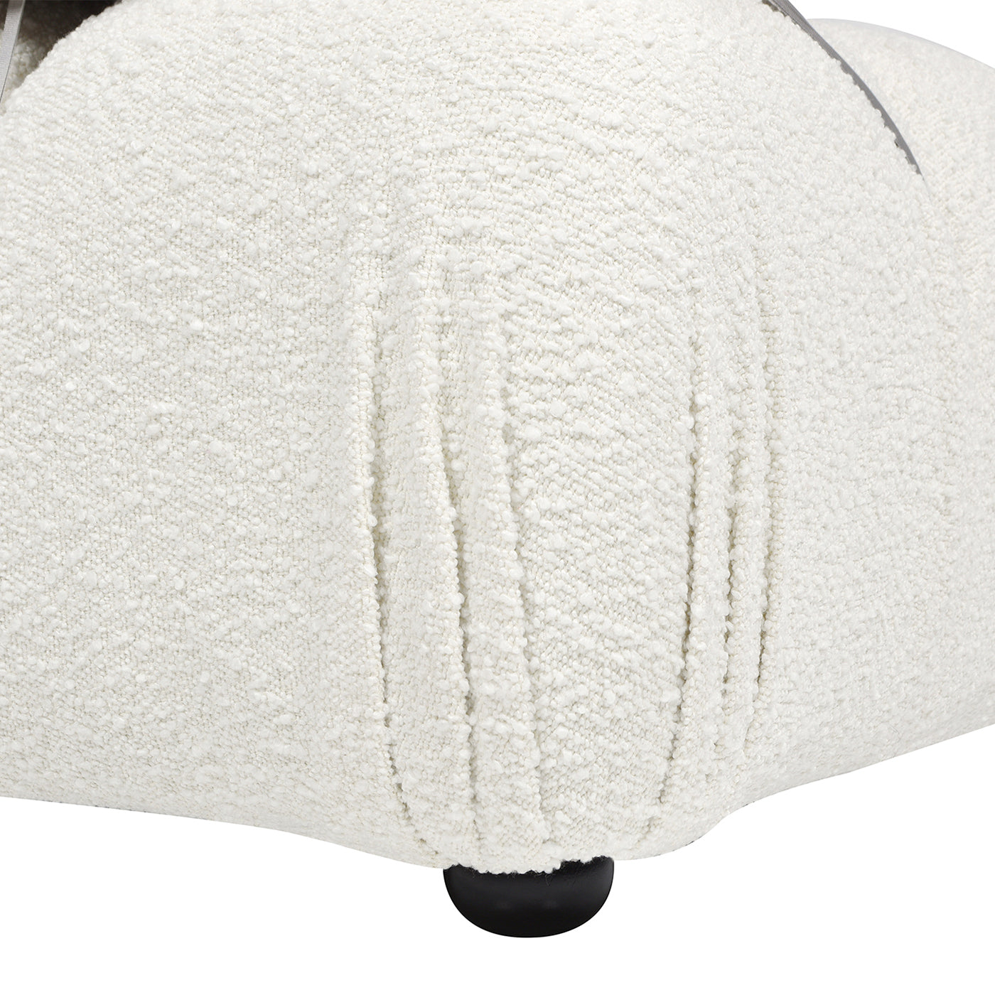 Marcel 36" Bubble Modular Modern Lounge Arm Chair, Ivory White Boucle