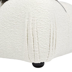 Marcel 36" Bubble Modular Modern Lounge Arm Chair, Ivory White Boucle
