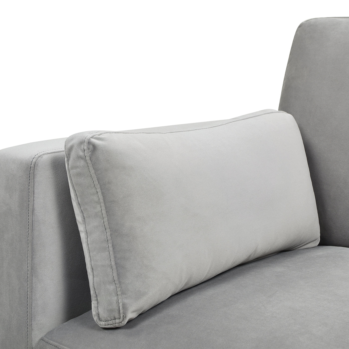 Knox 36" Modern Farmhouse Arm Chair, Opal Grey Velvet