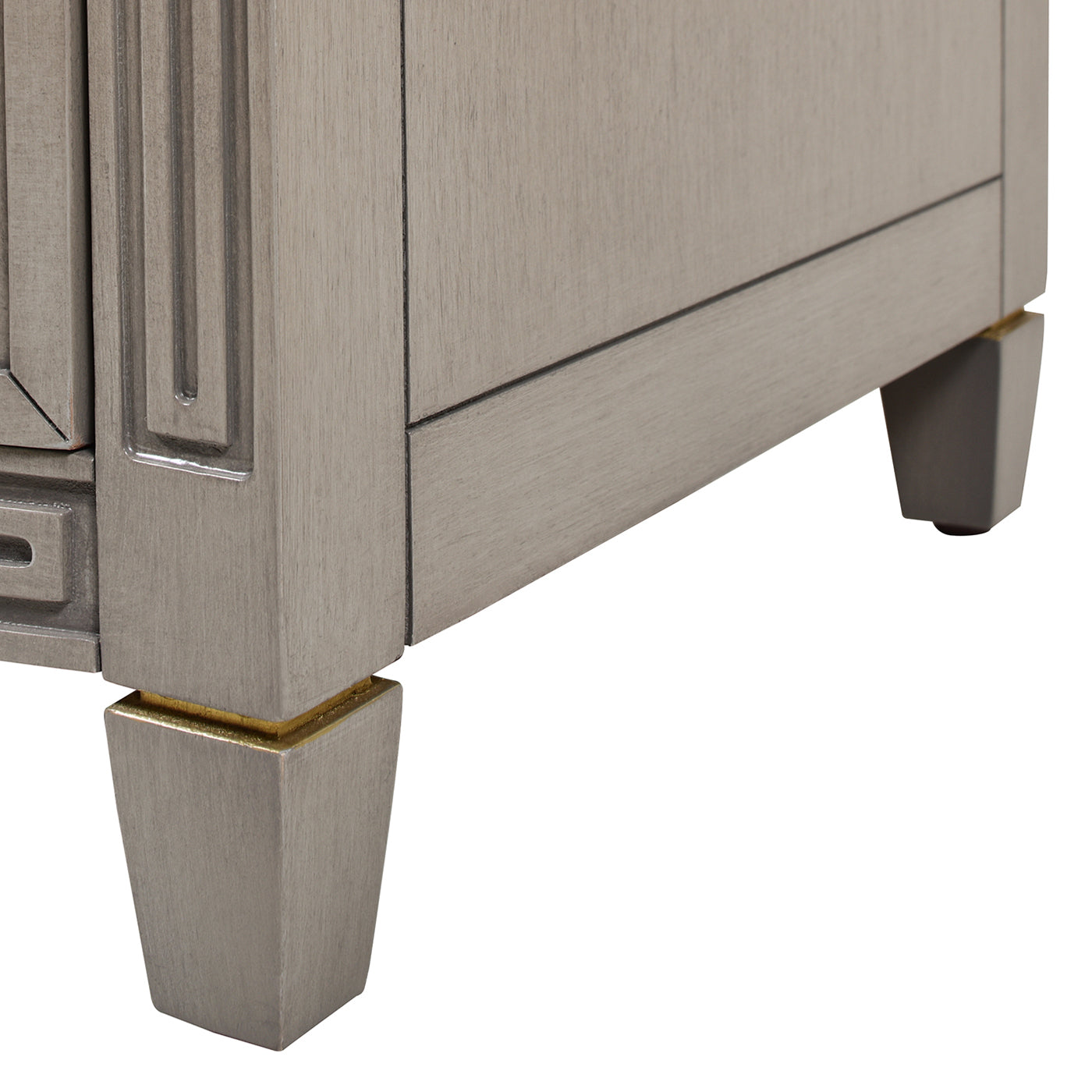 Dauphin 3-Drawer Accent End Table, Merino White Wood