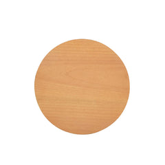 Cabana 18" Round Cane Rattan Storage Side Table, Natural Brown Oak Wood