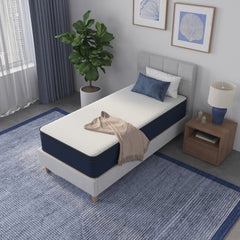 10 Inch Twin size Medium Firm Euro Top Hybrid Cooling Gel Infused Pocket Spring and Memory Foam Mattress, Bed in a Box, CertiPUR-US Certified