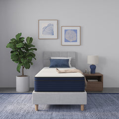 10 Inch Twin size Medium Firm Euro Top Hybrid Cooling Gel Infused Pocket Spring and Memory Foam Mattress, Bed in a Box, CertiPUR-US Certified