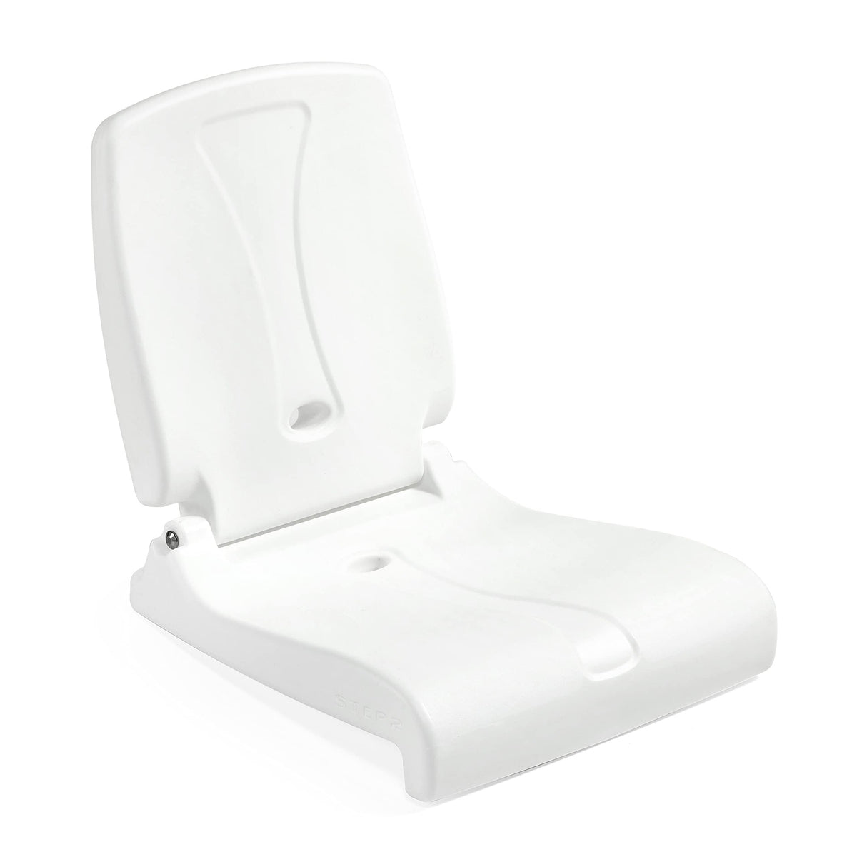 Foldable Adult Flip Seat, Portable Outdoor Chair for Poolside, Tailgating, Camping, Sporting Events, Picnic and Beach Chair, Provides Back Support When Sitting on Ground, White